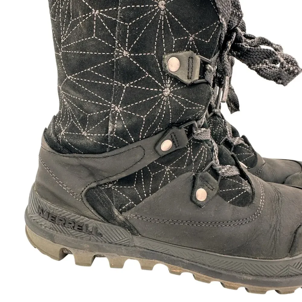 Merrell Women's Silverspun Lace Up Waterproof Winter Boots Size 9.5